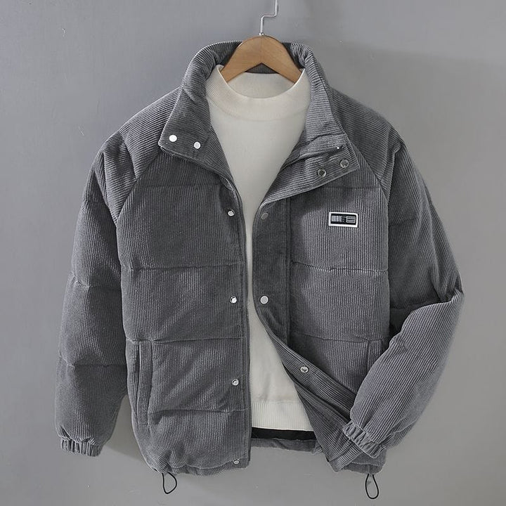 Chaqueta de pana para hombre Sandro – Chaqueta oversize con forro suave y cierre con cremallera