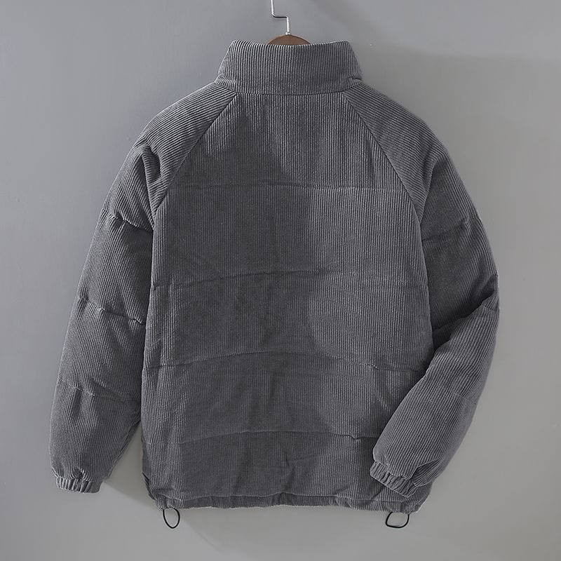 Chaqueta de pana para hombre Sandro – Chaqueta oversize con forro suave y cierre con cremallera