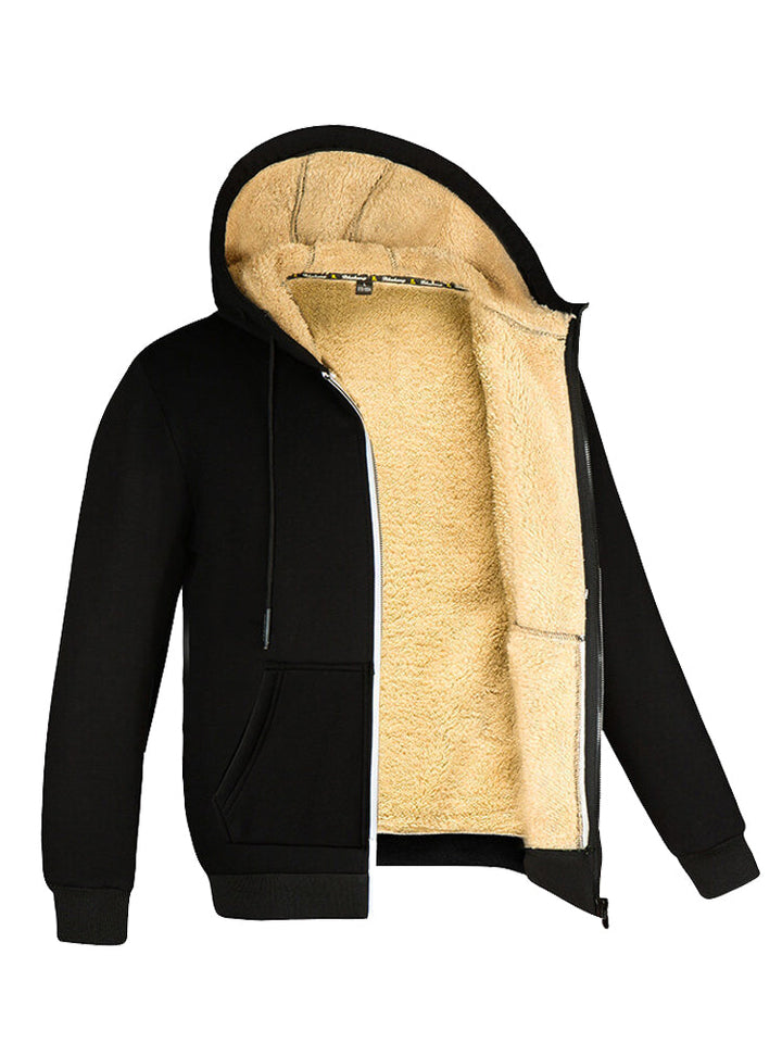 Chaqueta de forro polar para hombre | Con forro de piel sintética