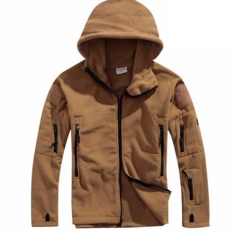 Chaqueta Raw para Hombre en Forro Polar Térmico Estilo Militar – Cortaviento, Capucha y Comodidad para Exterior