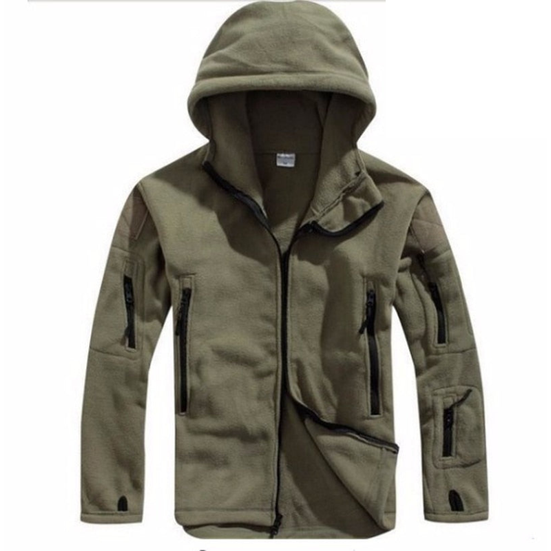 Chaqueta Raw para Hombre en Forro Polar Térmico Estilo Militar – Cortaviento, Capucha y Comodidad para Exterior