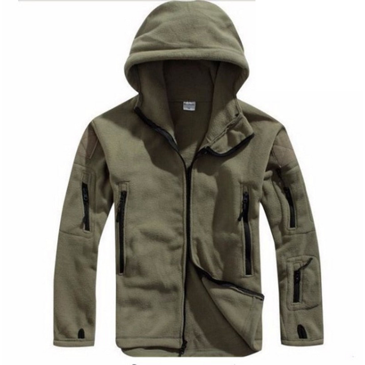Chaqueta Raw para Hombre en Forro Polar Térmico Estilo Militar – Cortaviento, Capucha y Comodidad para Exterior