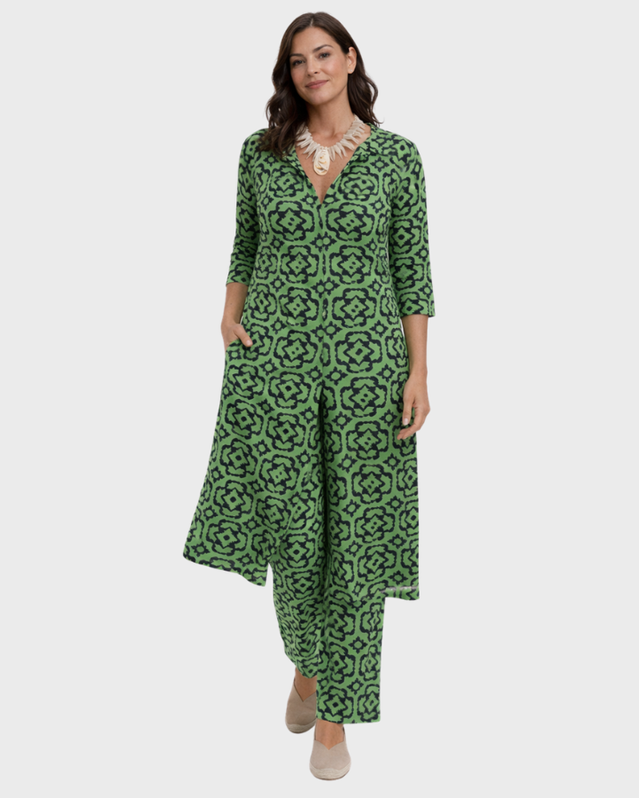Conjunto Eliza Donna Elegante Dos Piezas – Conjunto Túnica y Pantalones Fluidós y Transpirables