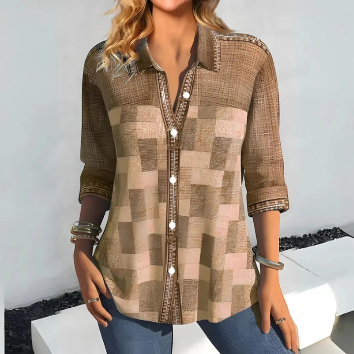 Sommerlig rutete skjorte for kvinner | Chic