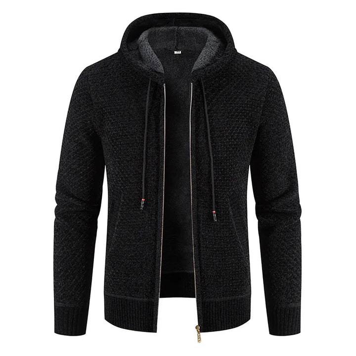 Finn Warmood Premium herregenser i strikk – foret med fleece, elegant og varm