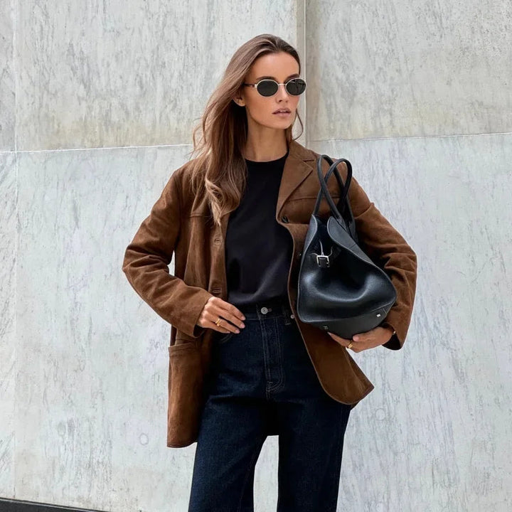 Suede Leather Jacket for Women | Winter