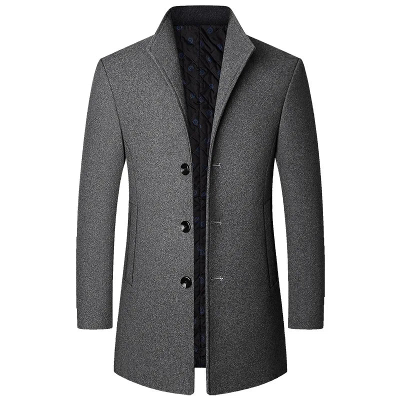 Jasper Cappotto Bărbați din Lână Amestecată – Business Casual, Elegant și Cald