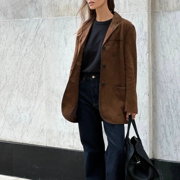 Suede Leather Jacket for Women | Winter