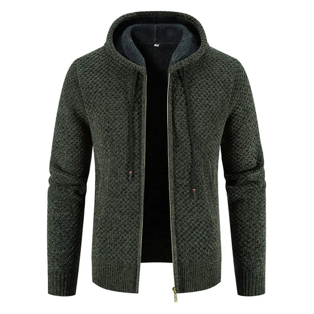 Finn Warmood Premium herregenser i strikk – foret med fleece, elegant og varm