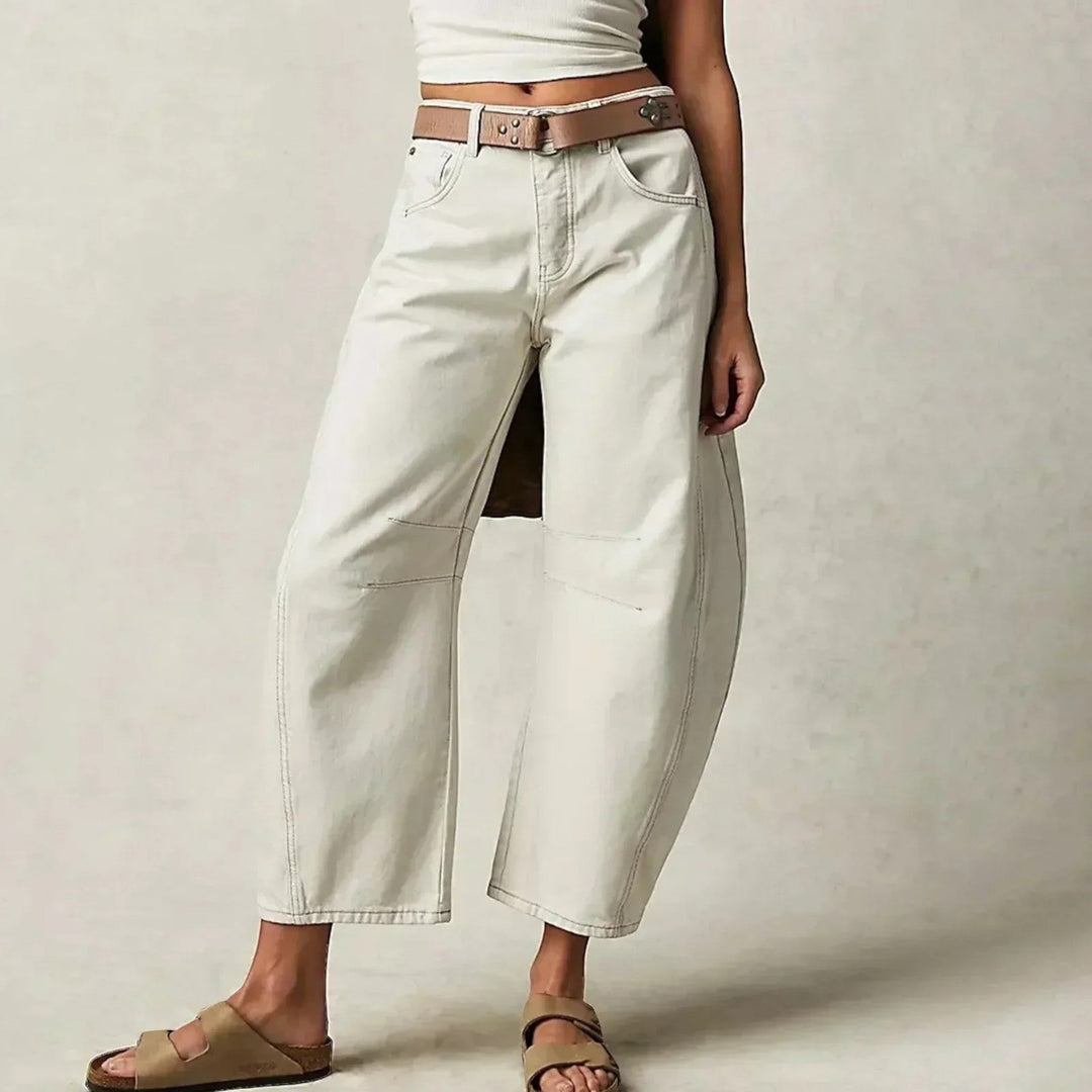 Calista | Pantalones de denim casual de pierna ancha para mujer