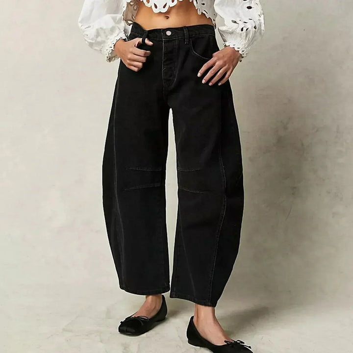 Calista | Pantalones de denim casual de pierna ancha para mujer