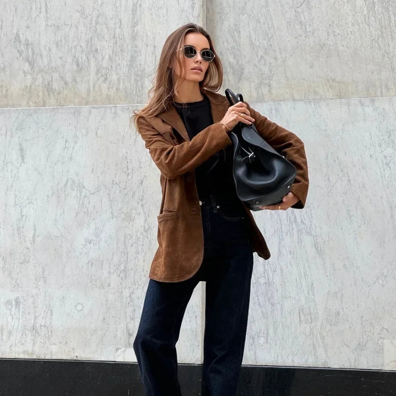 Suede Leather Jacket for Women | Winter