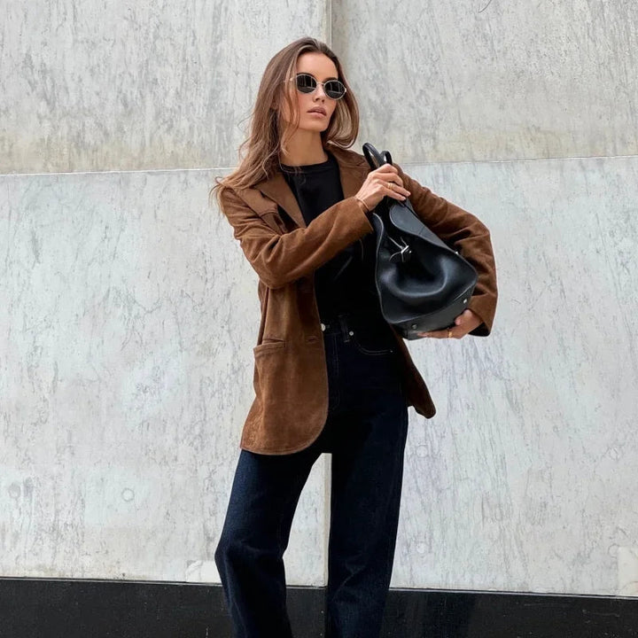 Suede Leather Jacket for Women | Winter