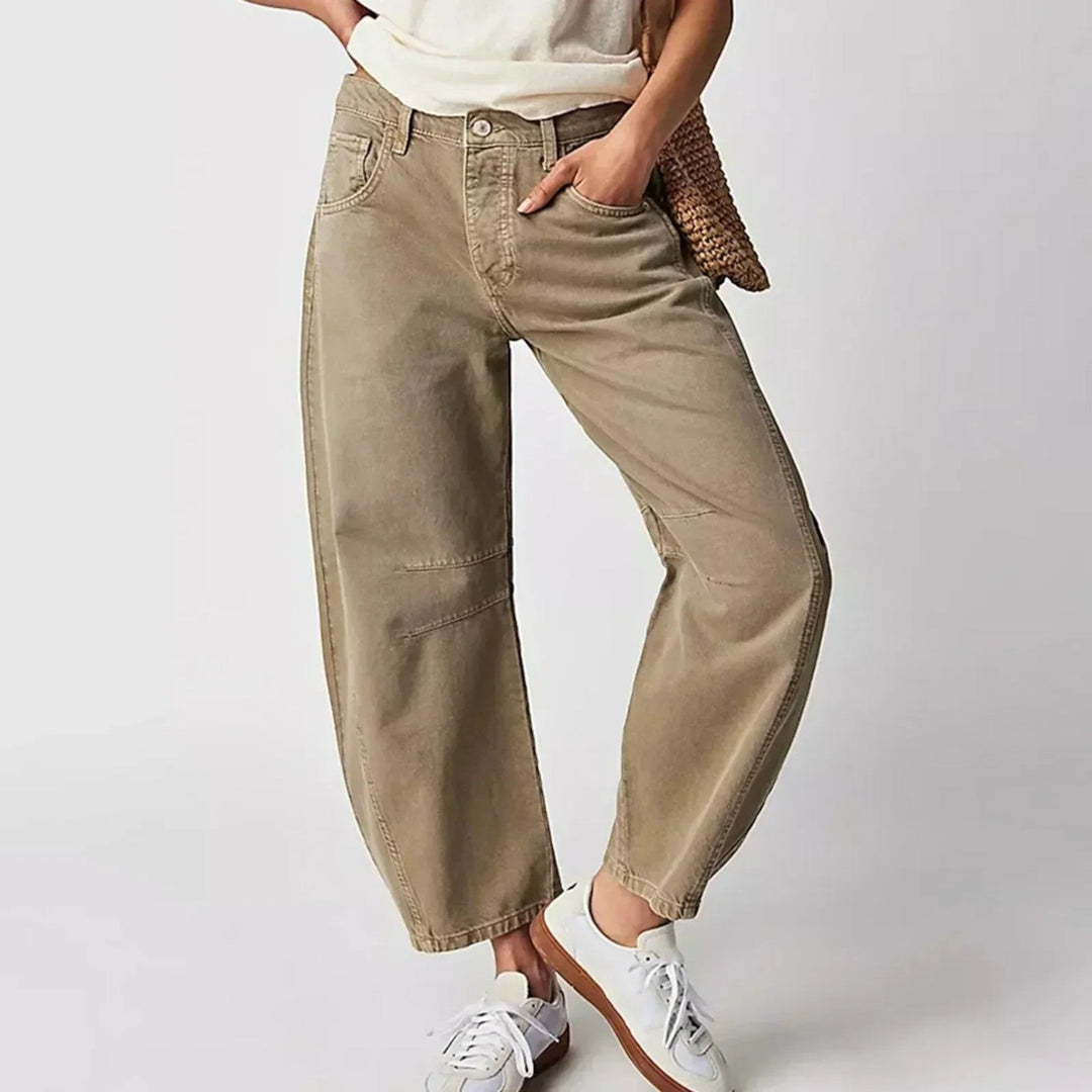 Calista | Pantalones de denim casual de pierna ancha para mujer