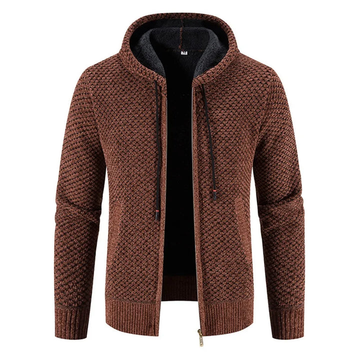 Finn Warmood Premium herregenser i strikk – foret med fleece, elegant og varm