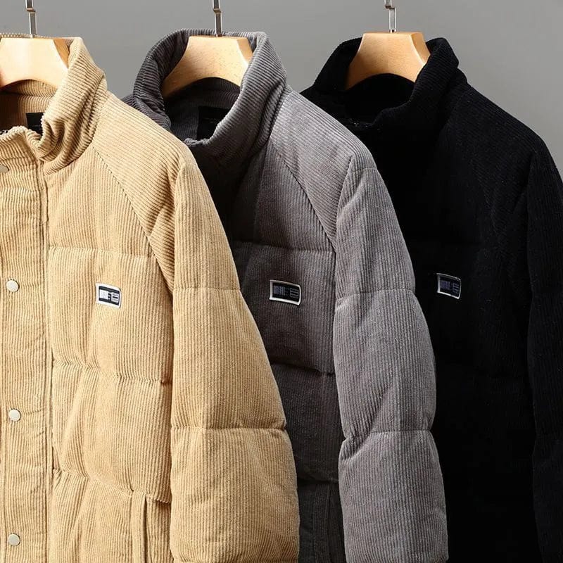 Chaqueta de pana para hombre Sandro – Chaqueta oversize con forro suave y cierre con cremallera