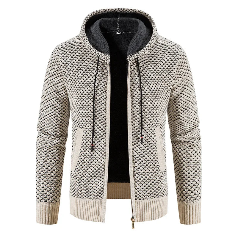 Finn Warmood Premium herregenser i strikk – foret med fleece, elegant og varm