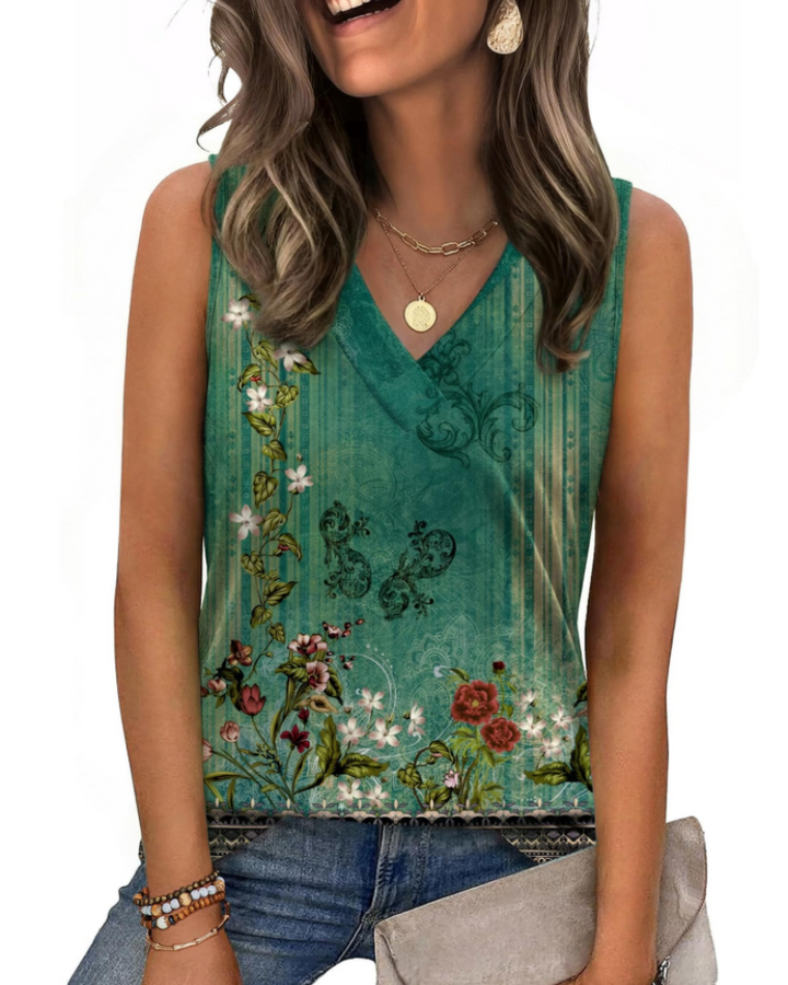 Trina Top Donna – V-Ausschnitt-Top, Lockerer Schnitt & Elegante Sommerbluse Casual