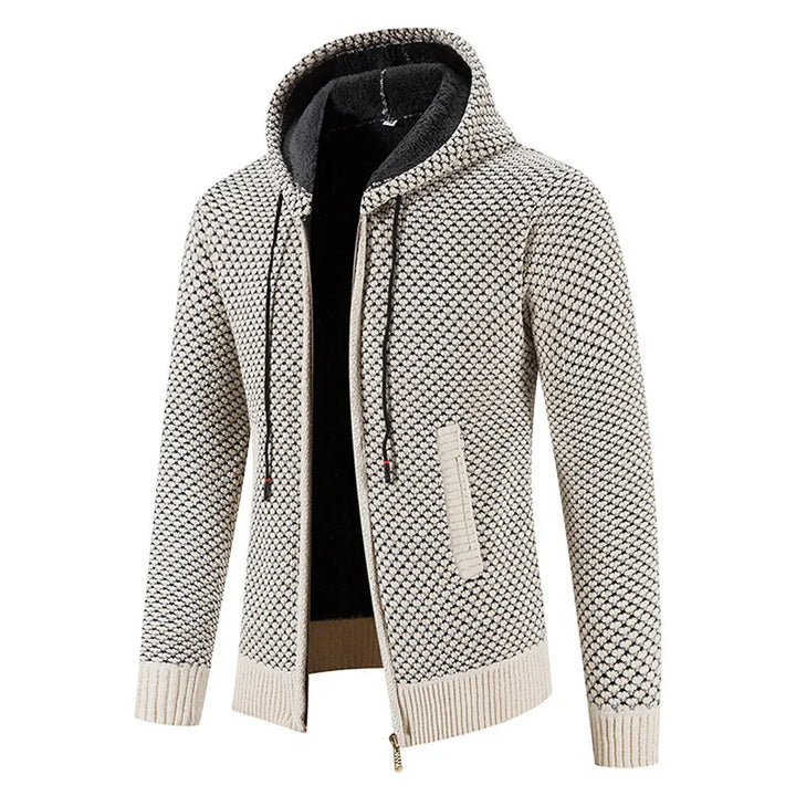 Finn Warmood Premium herregenser i strikk – foret med fleece, elegant og varm
