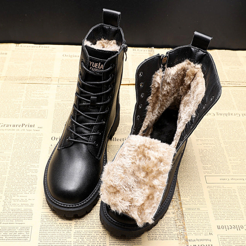 Laura | Damen Winterstiefel aus Leder – Warme Fütterung mit rutschfester Sohle