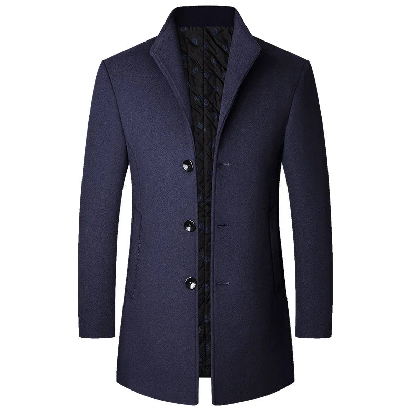 Jasper Cappotto Bărbați din Lână Amestecată – Business Casual, Elegant și Cald