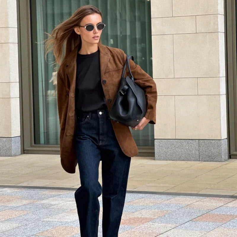 Suede Leather Jacket for Women | Winter