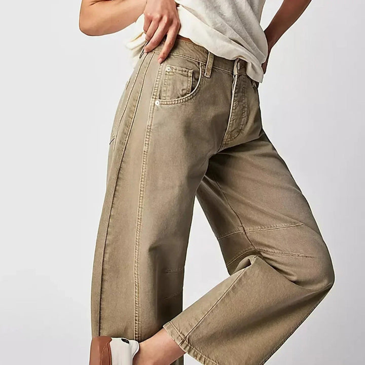 Calista | Pantalones de denim casual de pierna ancha para mujer