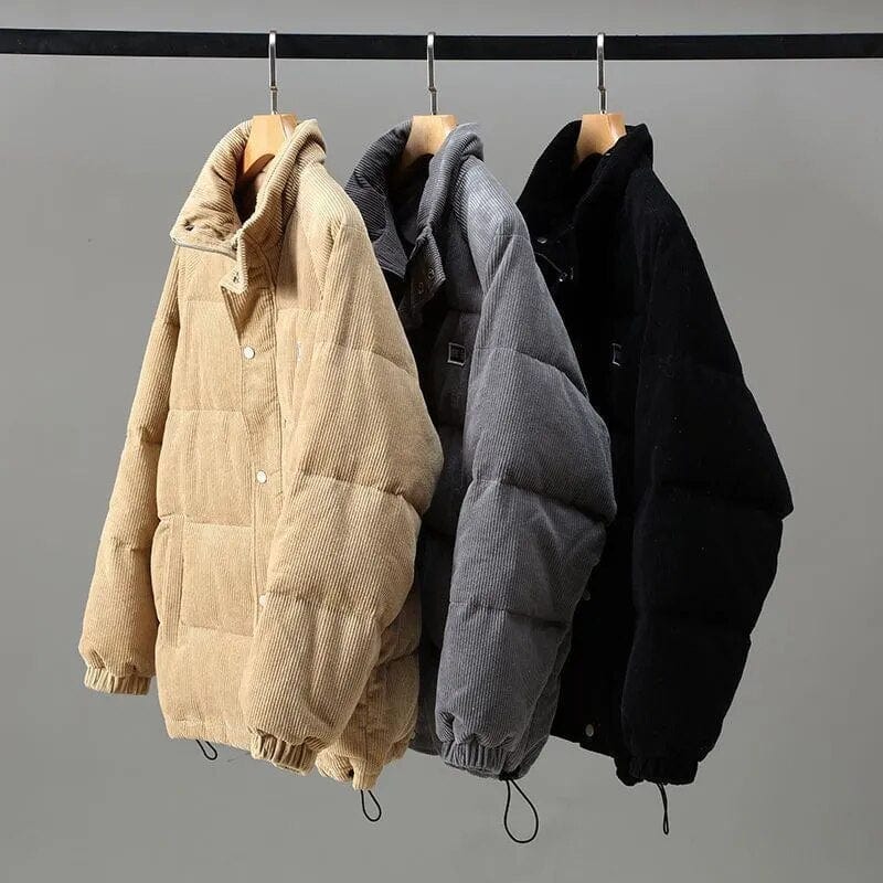 Chaqueta de pana para hombre Sandro – Chaqueta oversize con forro suave y cierre con cremallera