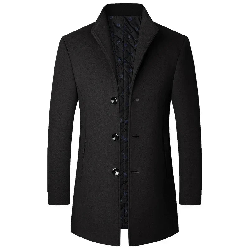Jasper Cappotto Bărbați din Lână Amestecată – Business Casual, Elegant și Cald