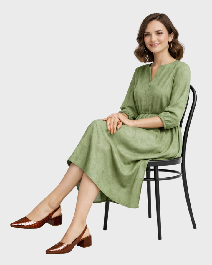 Rafaela Décolleté Dame Slingback Elegante – Sko med Bred Hæl og Spiss Tå