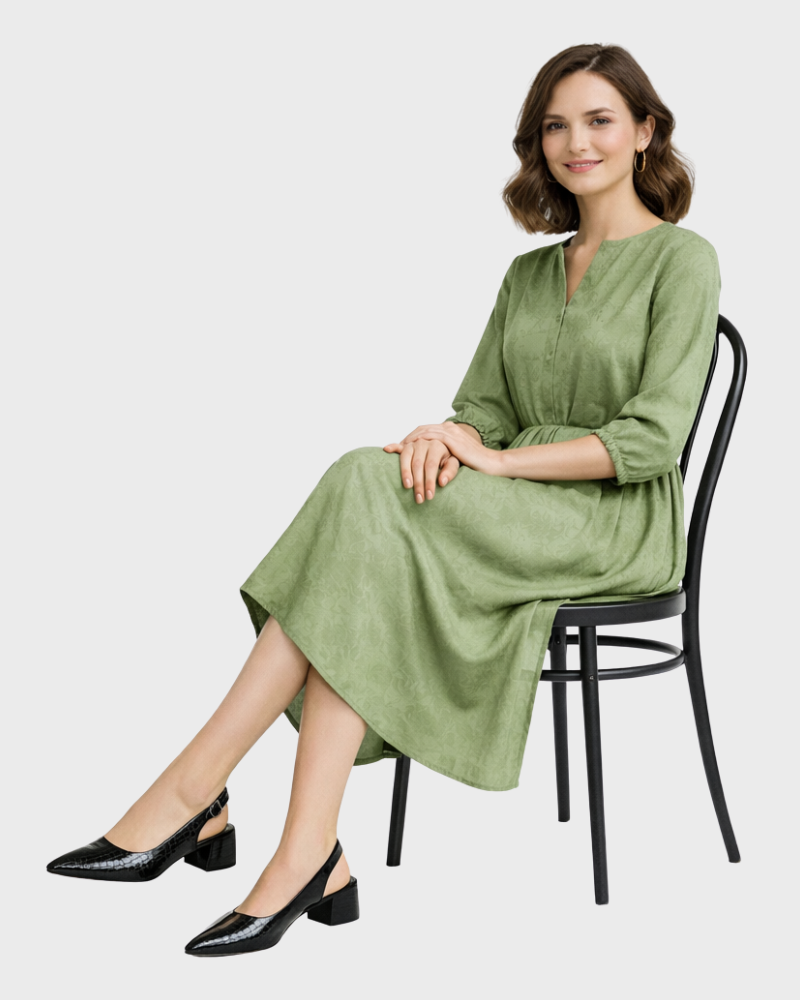 Rafaela Décolleté Dame Slingback Elegante – Sko med Bred Hæl og Spiss Tå