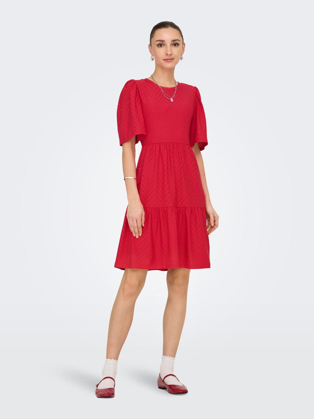 Althea Rochie Mini pentru Femei – Mâneci Scurte, Model Decupat & Croială A-Line de Vară