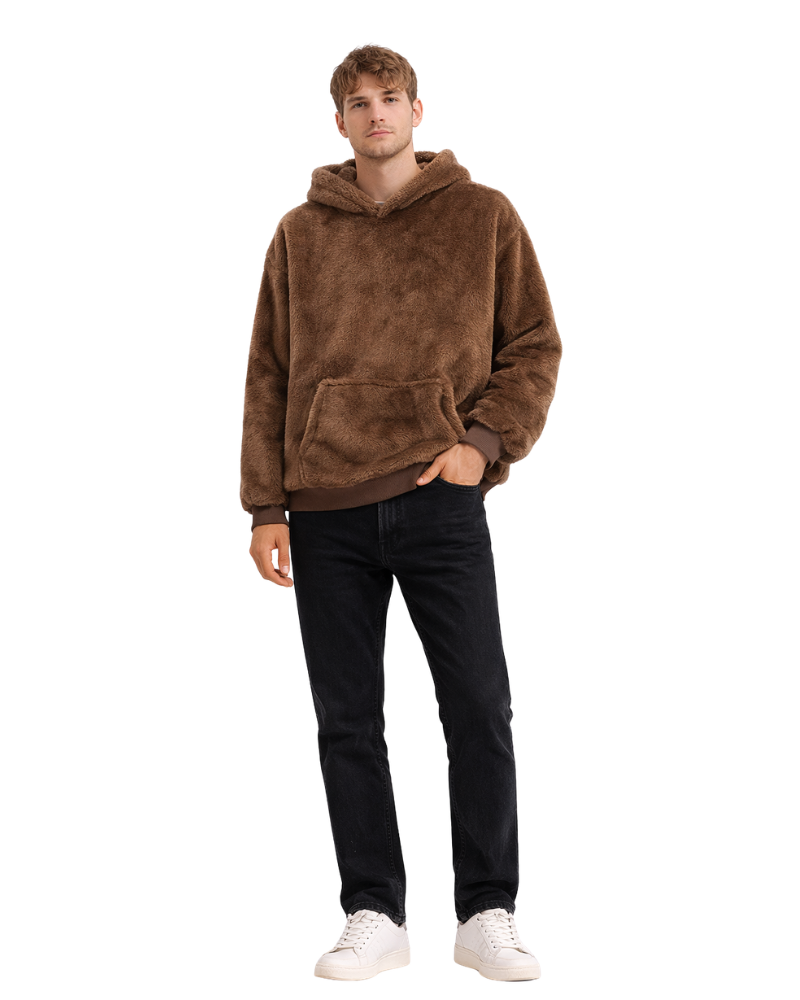 Serge Φούτερ με Κουκούλα για Άντρες από Fleece – Ζεστό, Άνετο και Μαλακό Φούτερ για τον Χειμώνα