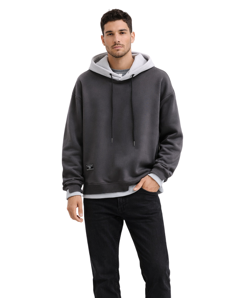 Saed Bluza z Kapturem Męska – Ciepła Bluza Casual z Kieszeniami Kangur i Luźnym Krojem