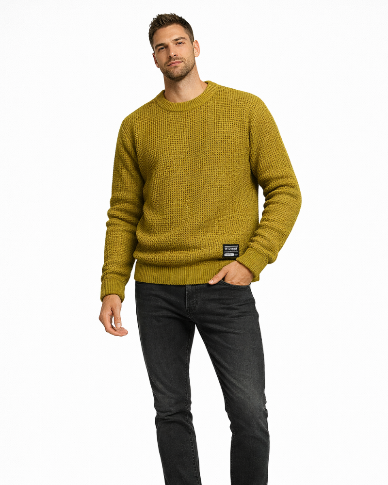 Kairo Maglione Uomo Nido d’Ape – Maglione Elegante Casual in Maglia Traspirante