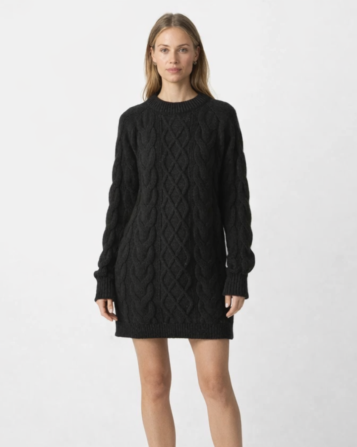 Arianna Maglione Intrecciato Donna – Suéter de Cuello Redondo Suave Elegante para Invierno