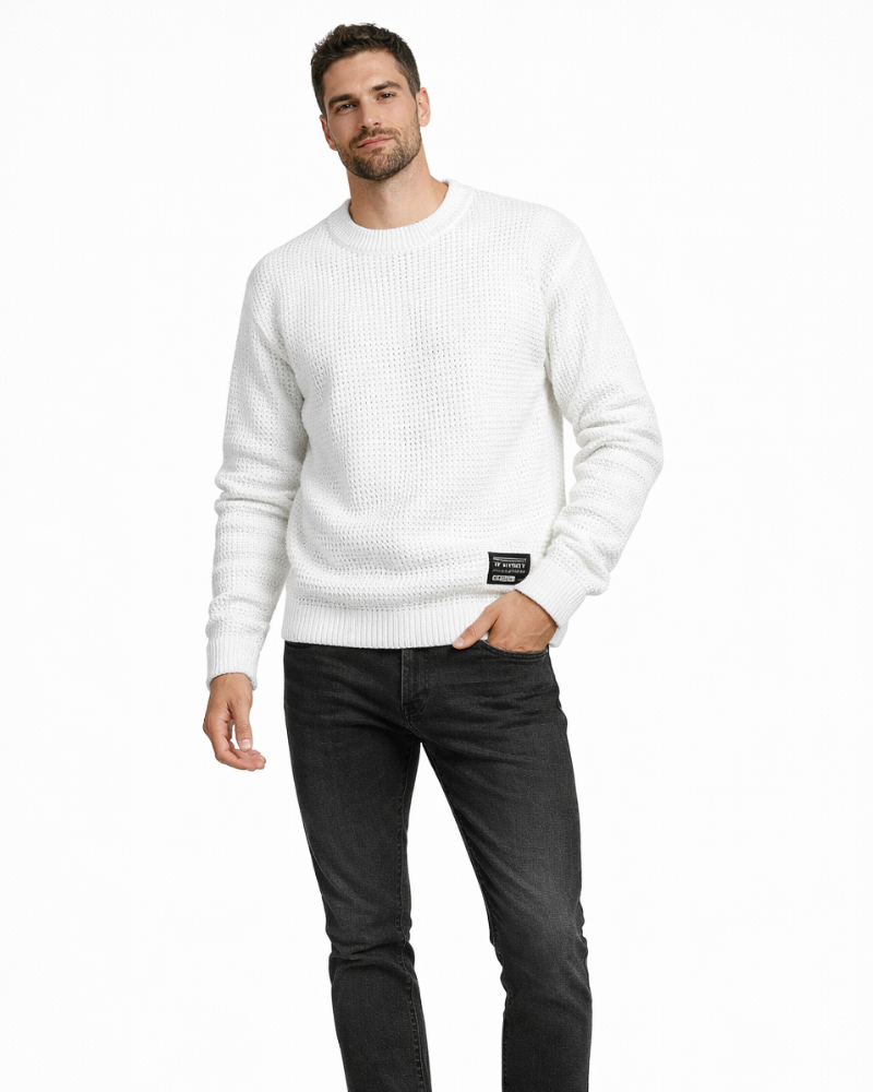 Kairo Maglione Uomo Nido d’Ape – Maglione Elegante Casual in Maglia Traspirante