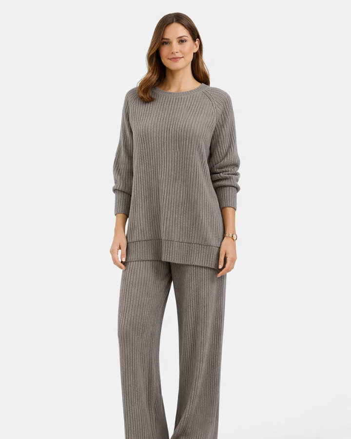 Set Maelle Damă Bluză & Pantaloni – Compleu Casual din Tricot Moale Elegant