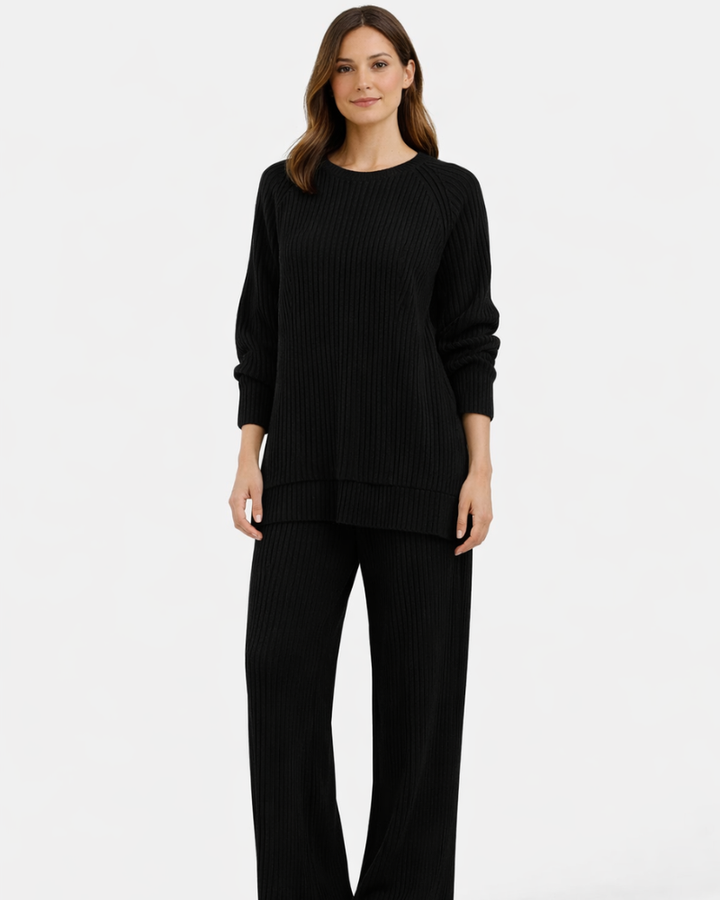 Set Maelle Damă Bluză & Pantaloni – Compleu Casual din Tricot Moale Elegant