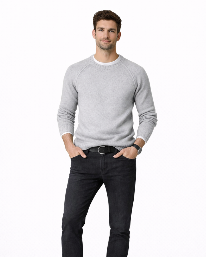 Niclas Maglione Herre Rundhalset – Myk Elegant Genser Klassisk Casual Stil