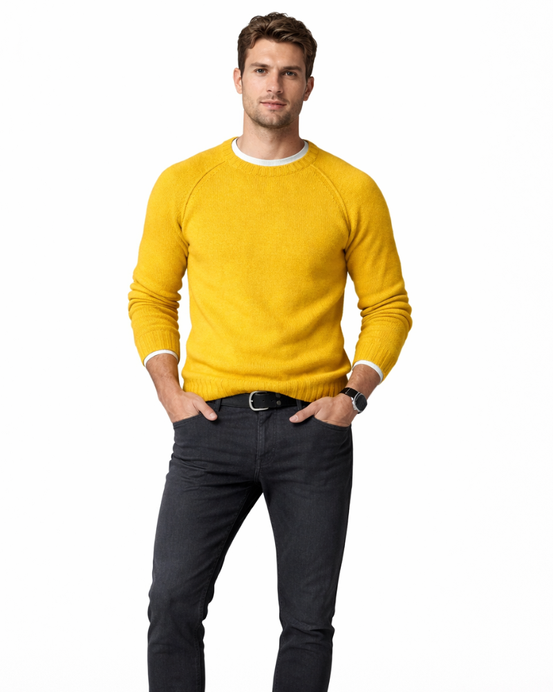 Niclas Maglione Herre Rundhalset – Myk Elegant Genser Klassisk Casual Stil
