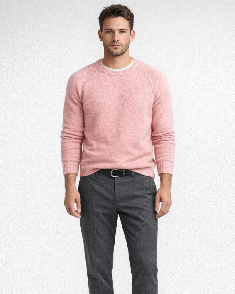Niclas Maglione Herre Rundhalset – Myk Elegant Genser Klassisk Casual Stil