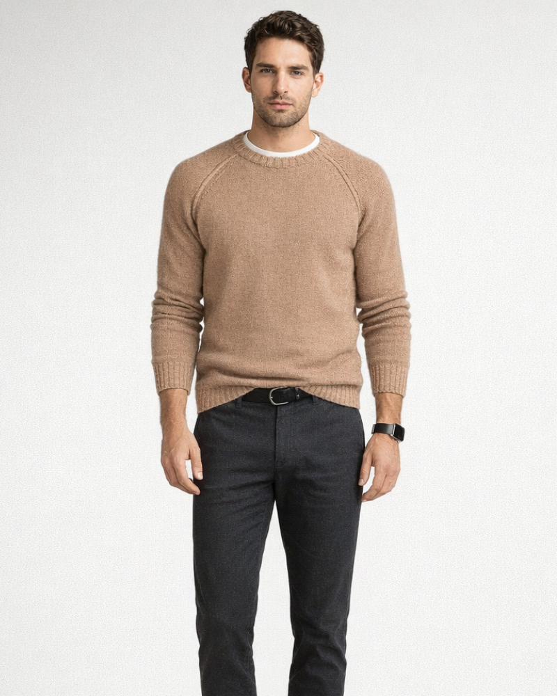 Niclas Maglione Herre Rundhalset – Myk Elegant Genser Klassisk Casual Stil