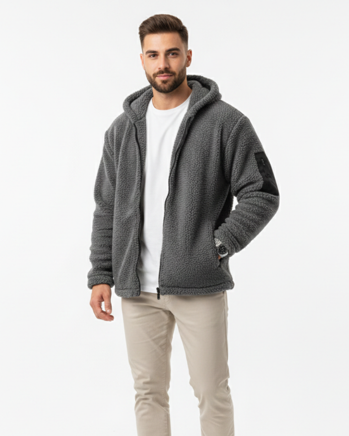 Cedric Sudadera Térmica para Hombre con Cremallera y Capucha – Caliente, Cómoda y Deportiva