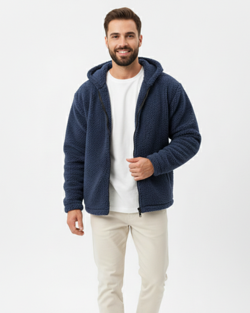 Cedric Sudadera Térmica para Hombre con Cremallera y Capucha – Caliente, Cómoda y Deportiva