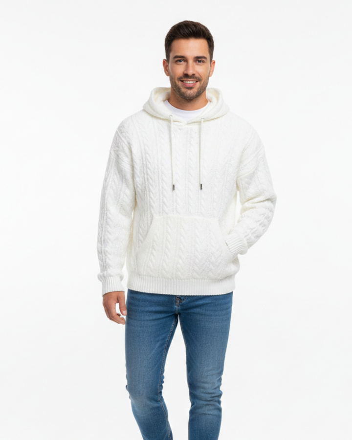 Caius Hoodie Uomo – Felpa Streetwear con Stampa Moderna e Tasca a Marsupio