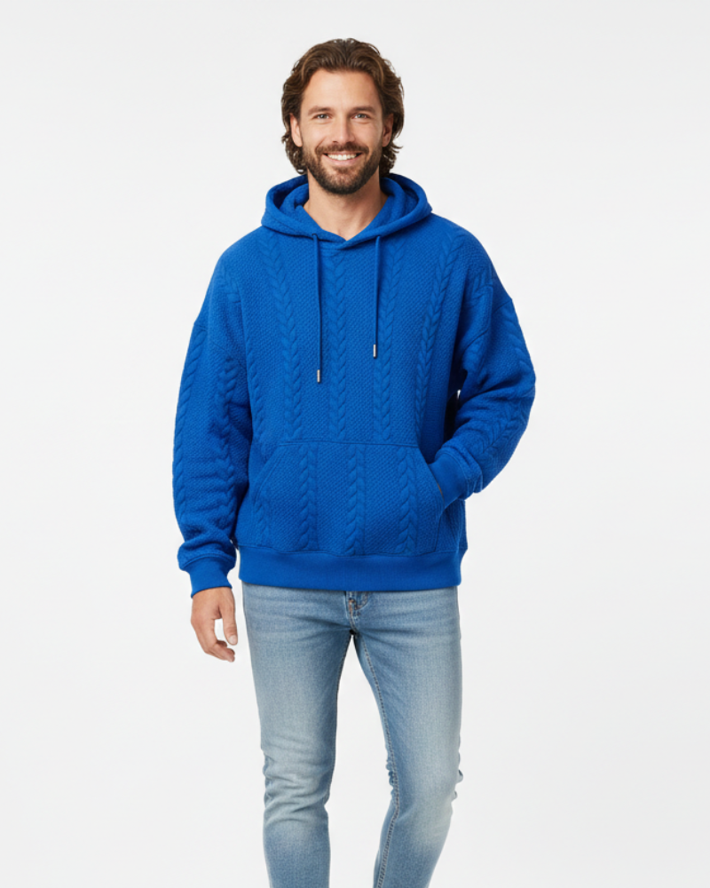 Caius Hoodie Uomo – Felpa Streetwear con Stampa Moderna e Tasca a Marsupio