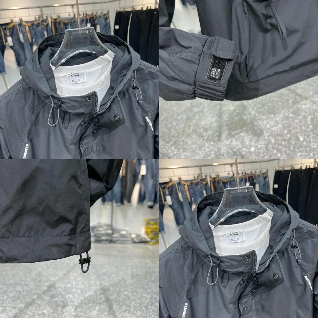 Tycho Veste Imperméable Homme – Anorak Déperlant avec Capuche et Poche Avant