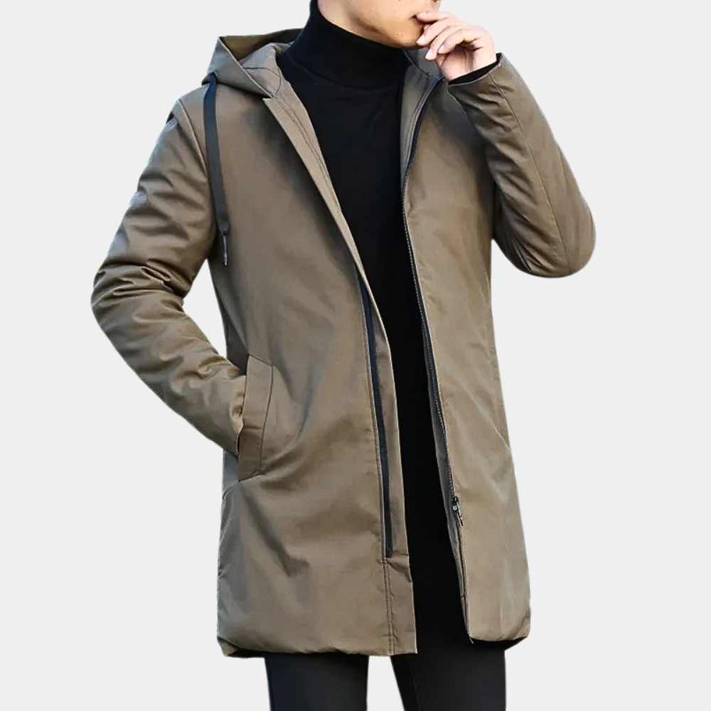 Chaqueta de invierno para hombre con capucha | Manga larga