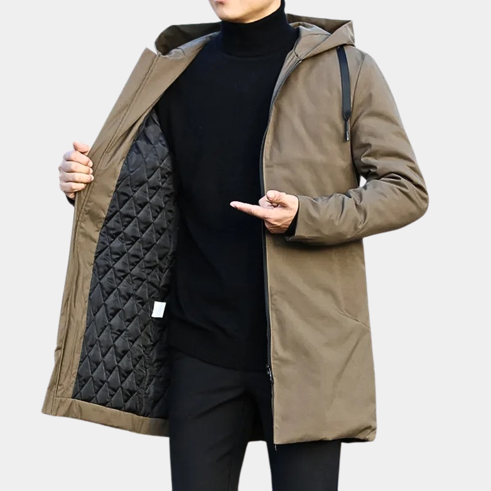 Chaqueta de invierno para hombre con capucha | Manga larga